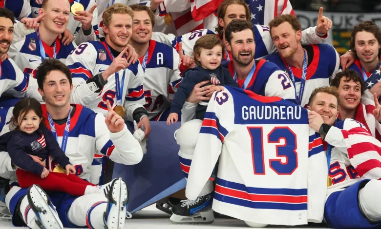 Gaudreau honored by Team USA after gold medal win at Olympics