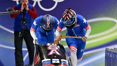 Germany's Nolte, Buckwitz lead USA's Humphries at two-woman bobsled midpoint