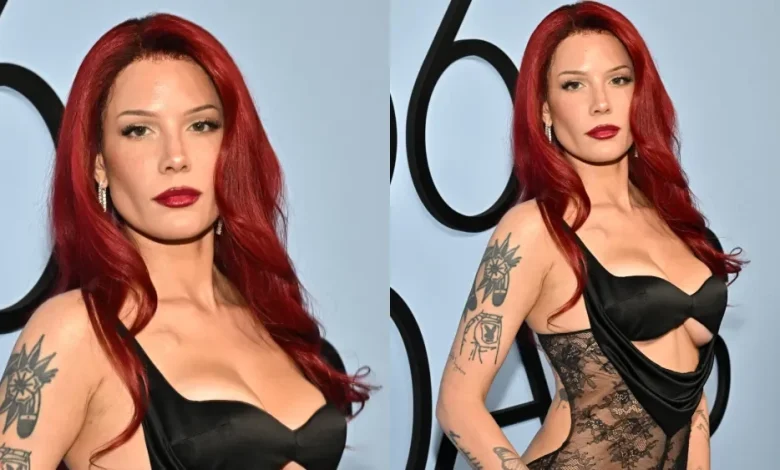 Halsey Goes Gothic in Black Lace