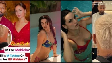 Hardik Pandya tattoos Mahieka Sharma's initial on back of his neck; ex-wife Natasa shares swimsuit photos