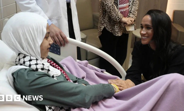 Harry and Meghan visit refugee camp as part of Middle East trip