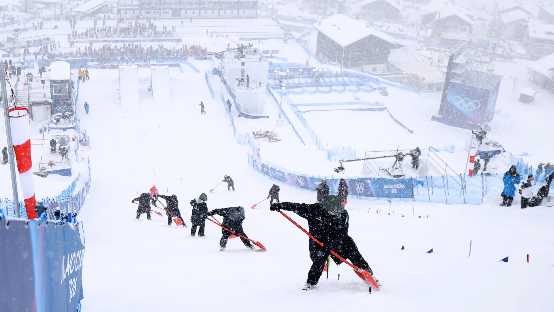 Heavy snow upends Olympic freestyle skiing and snowboard events