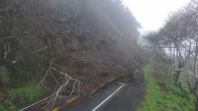 Highway 1 Buried by Landslide South of Elk; Road Fully Closed with No Reopen Time
