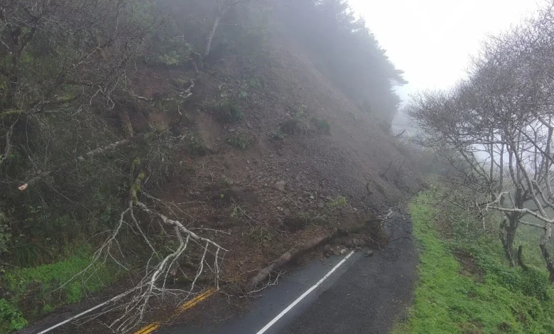 Highway 1 Buried by Landslide South of Elk; Road Fully Closed with No Reopen Time