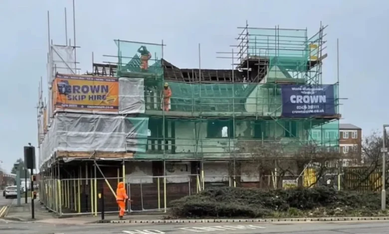 Historic Nuneaton Town Centre Pub Demolition Reaches Key Milestone