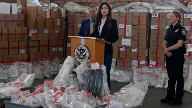 ICE Barbie's Bonkers Drugs Press Conference Drowned Out by Protesters