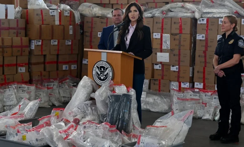 ICE Barbie's Bonkers Drugs Press Conference Drowned Out by Protesters