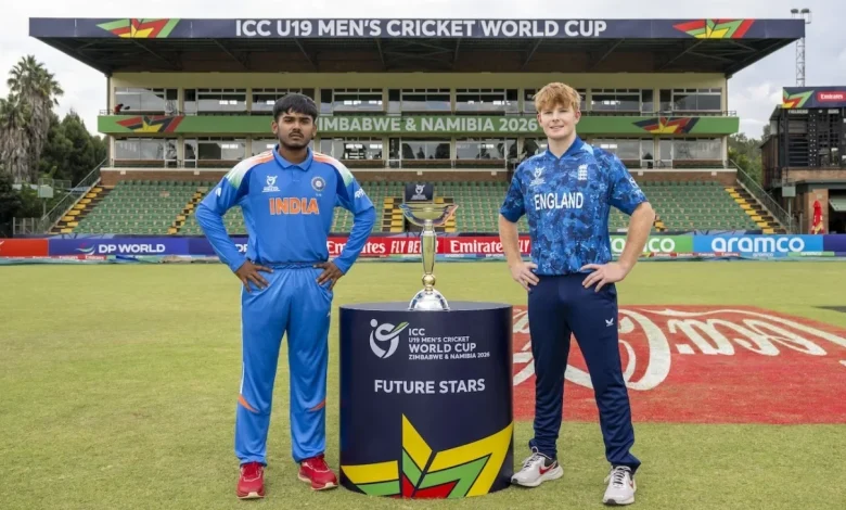 IND19 vs ENG19 live score, Men's Under-19 World Cup 2025/26: IND19 59/1 (8.2 ov, Vaibhav Sooryavanshi 30*, Ayush Mhatre 18*, James Minto 0/6, Final, Harare Sports Club, February 06, 2026
