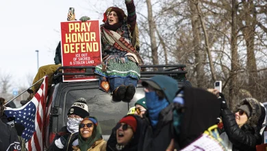 Indigenous-led demonstration serves ICE symbolic 'eviction notice' - MPR News