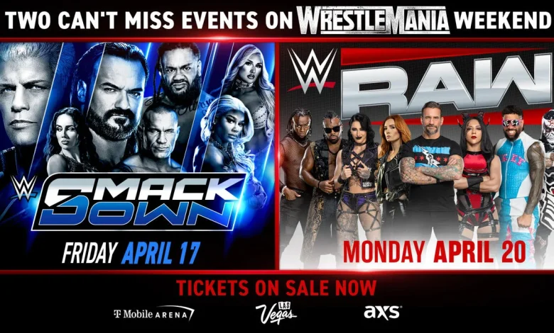 Individual event tickets for SmackDown and Raw of WrestleMania 42 Week on sale Tuesday, Feb. 24