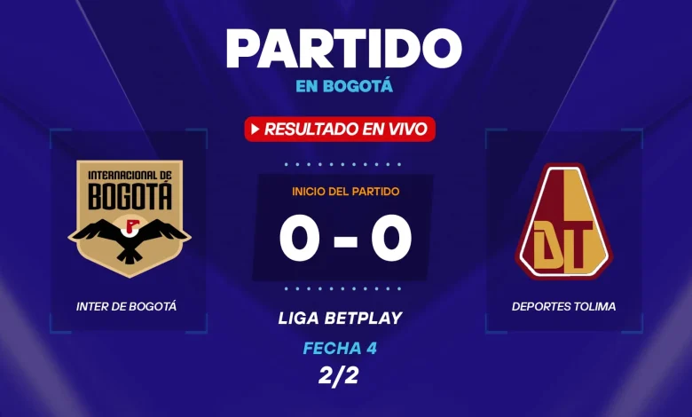 Inter Bogotá vs Tolima hoy: Resultado EN VIVO, minuto a minuto, goles y tabla de posiciones