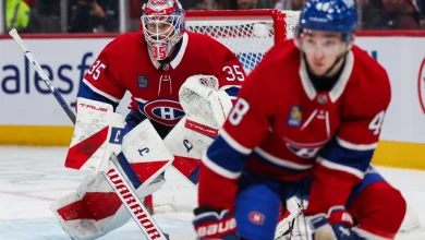 Islanders – Canadien | Samuel Montembeault devant le filet