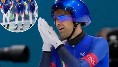 Italian speedskater Andrea Giovannini taunts with Steph Curry celebration in Olympics upset