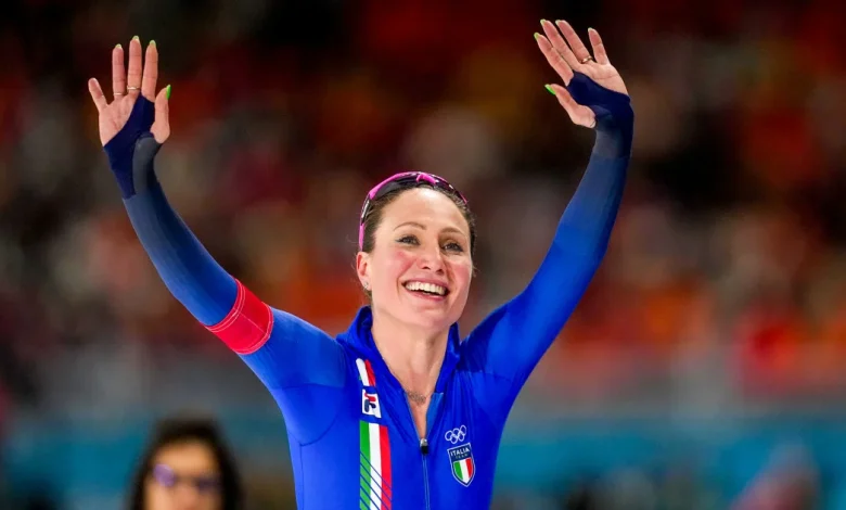 Italian speedskater Francesca Lollobrigida wins gold at home on 35th birthday