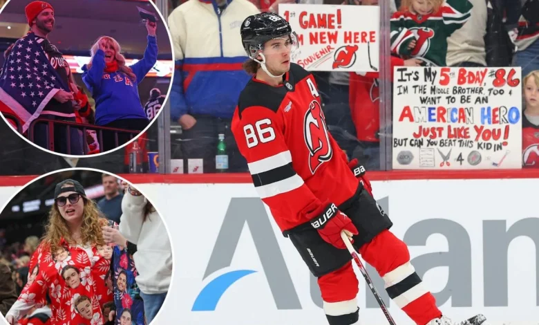 Jack Hughes' Olympic gold-medal celebration returns to New Jersey