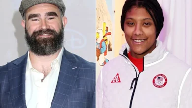 Jason Kelce Reacts to Laila Edwards Claiming She’s the ‘Best Athlete to Come Out of Cleveland Heights’ After Winning Gold