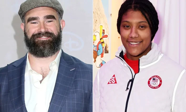 Jason Kelce Reacts to Laila Edwards Claiming She’s the ‘Best Athlete to Come Out of Cleveland Heights’ After Winning Gold