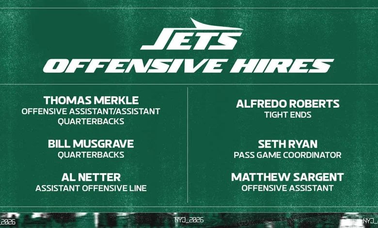 Jets Finalize Offensive Coaching Staff with Six Additions