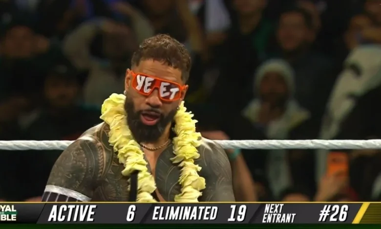 Jey Uso’s ridiculous entrance broke WWE’s clock at the Royal Rumble