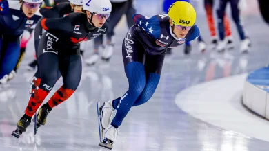 Jordan Stolz, Mia Manganello take on mass start as Olympic speed skating concludes on Saturday