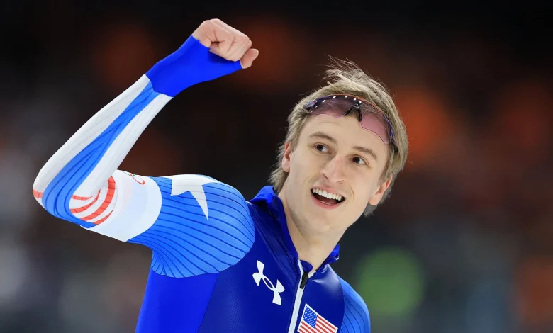 Jordan Stolz captures second Olympic gold with 500m Olympic record