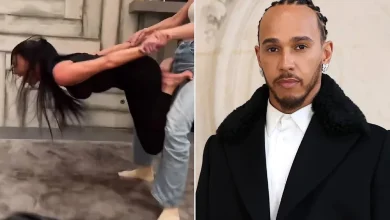 Kim Kardashian Appears to Be Cheered on by Lewis Hamilton as She Attempts 'Titanic Challenge' with Sisters Khloé and Kylie