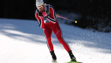 'King Klaebo' climbs to summit of Winter Olympics, ties all-time gold medal record