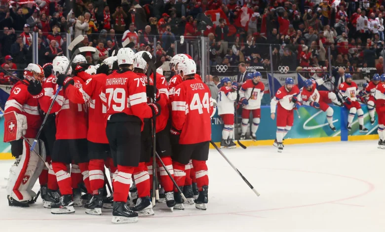 Kukan goal lifts Switzerland past Czechia in OT, clinches 2nd in OIympics Group A