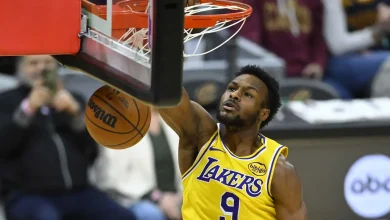 Lakers’ Bronny James gets pregame honor amid LeBron James’ absence