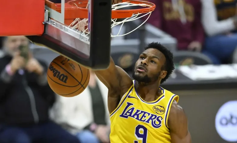 Lakers’ Bronny James gets pregame honor amid LeBron James’ absence