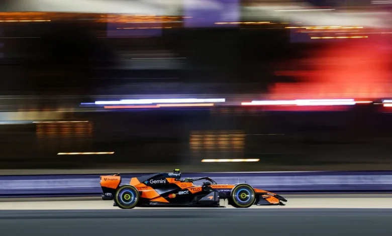 Lando Norris edges Max Verstappen on day one