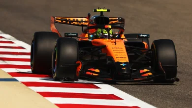 Lando Norris leads Max Verstappen and George Russell on second morning of final Bahrain test