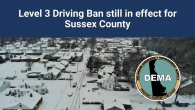 Level 3 Driving Ban Still in Effect for Sussex County