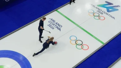 Lights go out at mixed doubles curling in first Olympic event
