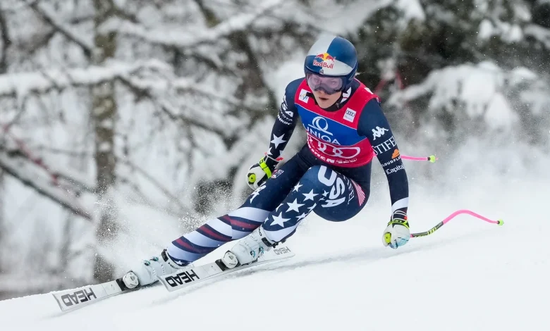 Lindsey Vonn completes downhill training run one week after tearing ACL