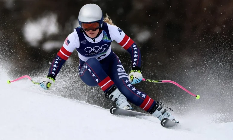 Lindsey Vonn hits the 2026 Winter Olympics slopes for the first time on her torn ACL