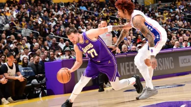 Luka Doncic went back to the locker room during the second quarter against the 76ers