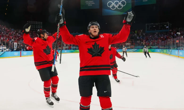 MacKinnon scores late, Canada tops Finland to advance to gold medal game