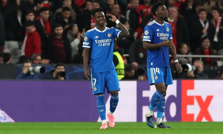 Madrid-Benfica game halted as Vinicius says opponent racially insulted him