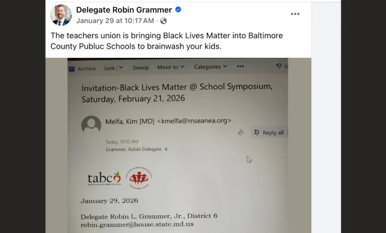 Maryland Delegate Robin Grammer Backlashed Over BCPS ‘Brainwashing’ Post