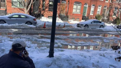 “Meanwhile in U Street – Broken Water Main, cars are frozen in the water that is rapidly freezing.” Good Lord This is not Good