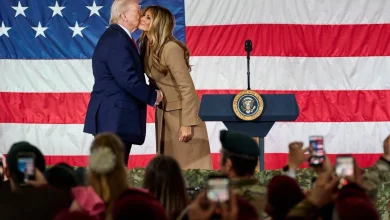 Melania embarrasses Donald with Valentine's Day love message and awkward on-stage moment