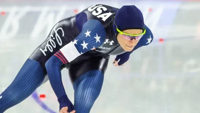 Mia Manganello wins bronze in speed skating mass start in final race