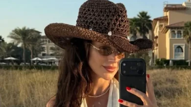 Michelle Keegan is the ultimate yummy mummy in plunging halterneck crop top