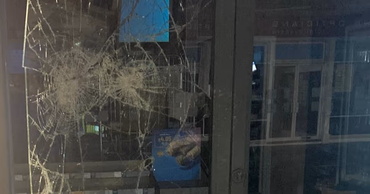 Midlothian Greggs taped off and doors smashed after early morning incident