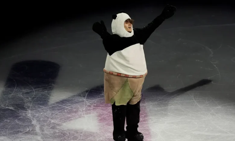 Mikhail Shaidorov's 'Kung Fu Panda' suit steals show at Olympics gala