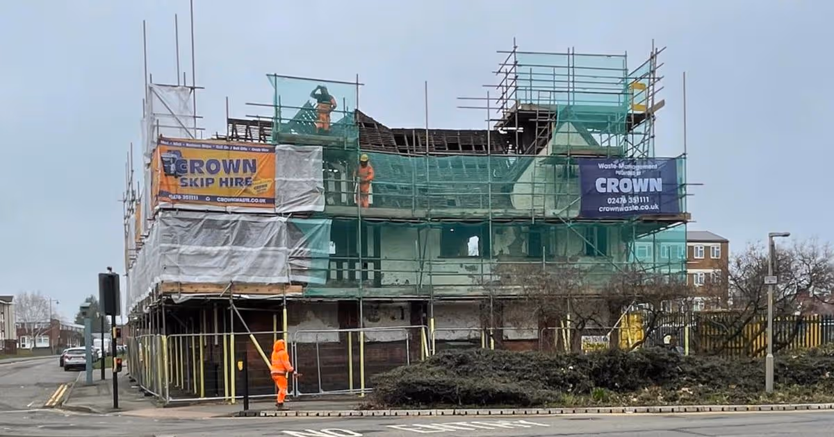 Milestone update on demolition of historic former Nuneaton town centre pub