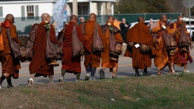 Monks’ ‘Walk for Peace to DC’ brings rolling road closures across Northern Virginia
