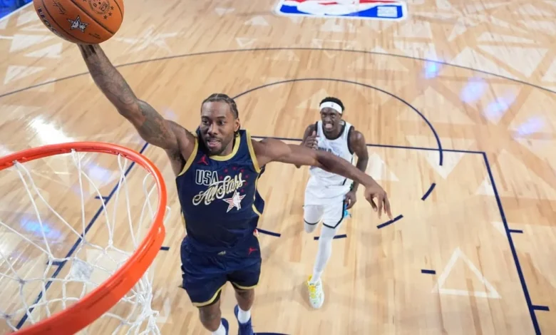 NBA All-Star Game 2026 live updates: Kawhi Leonard dominates to eliminate Victor Wembanyama, Team World from new format
