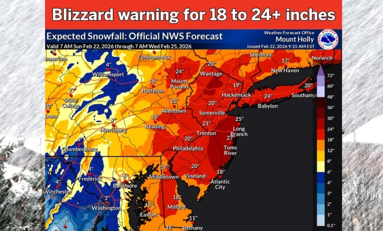 N.J. weather: ‘Potentially historic’ storm with 12 to 24+ inches of snow to cripple state. Blizzard warnings expand.